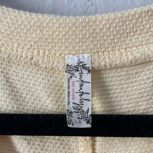 Free People Yellow Waffle Henley Tank Body Suit - Picture 4 of 5